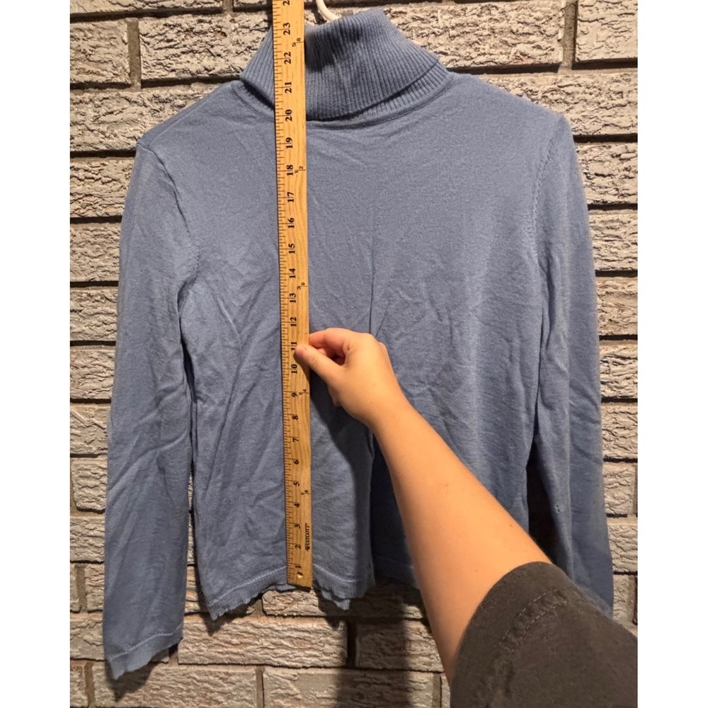 Pendleton Womens Light Blue 100% Merino Wool Turtleneck Sweater Size M RN29685 - Picture 3 of 6